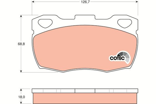 Brake Pads - Front Defender 110/130 up to 1993(STC2952)(TRW)